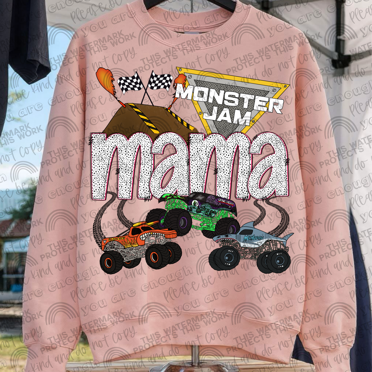Monster Jam Mama Multiple Trucks PNG File