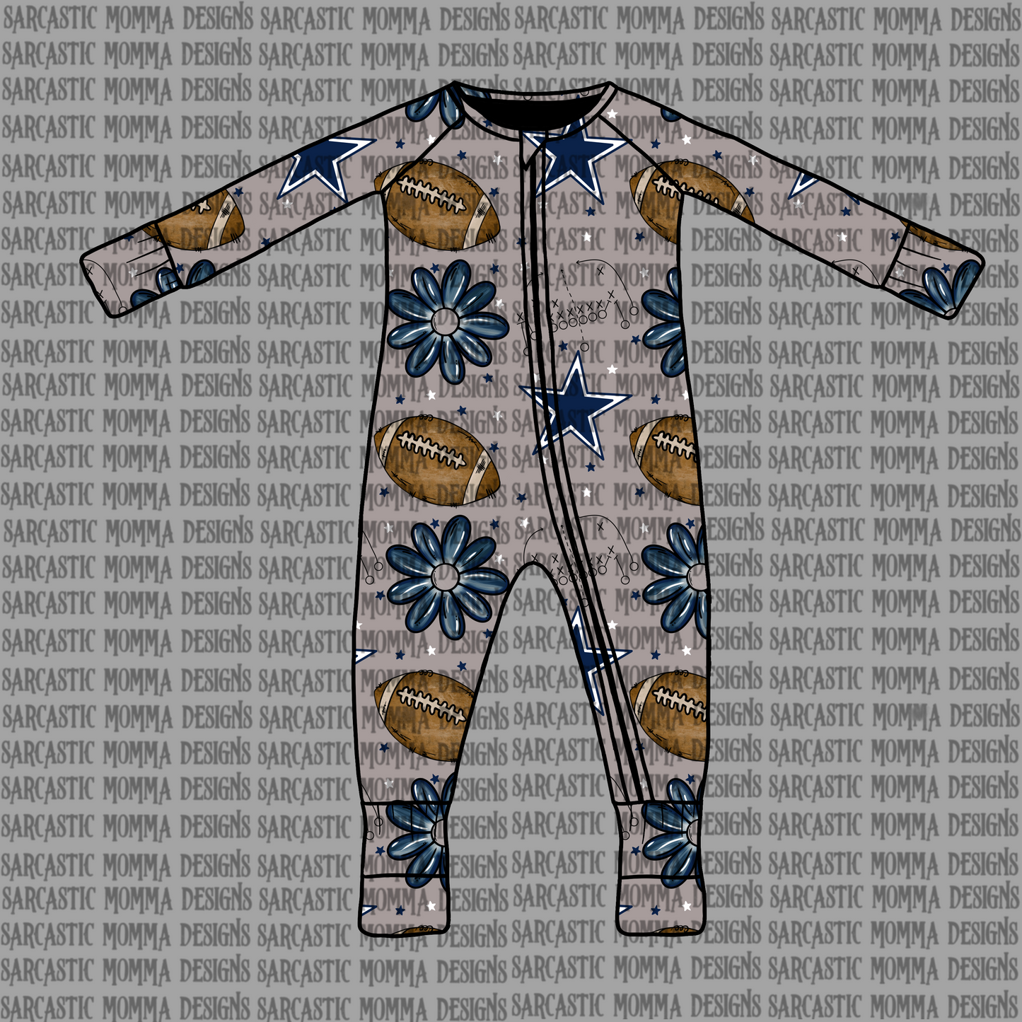 Cowboys Floral Seamless File