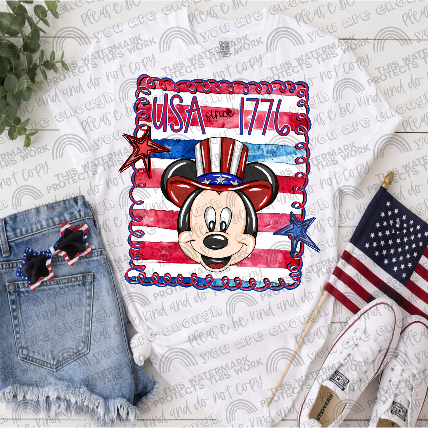 Mickey USA Since 1776 PNG File