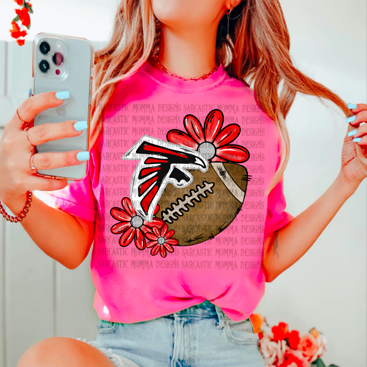 Falcons Floral PNG File