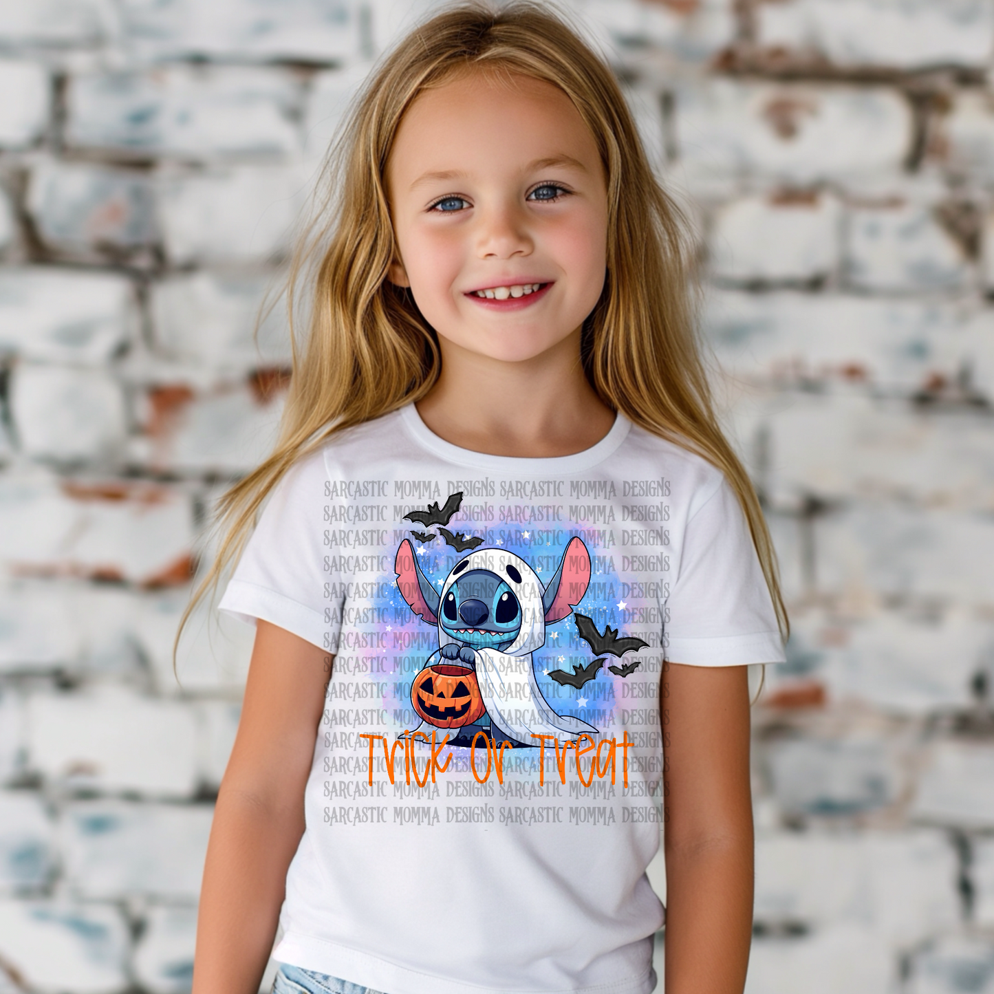 Trick or Treat Stitch Ghost PNG File