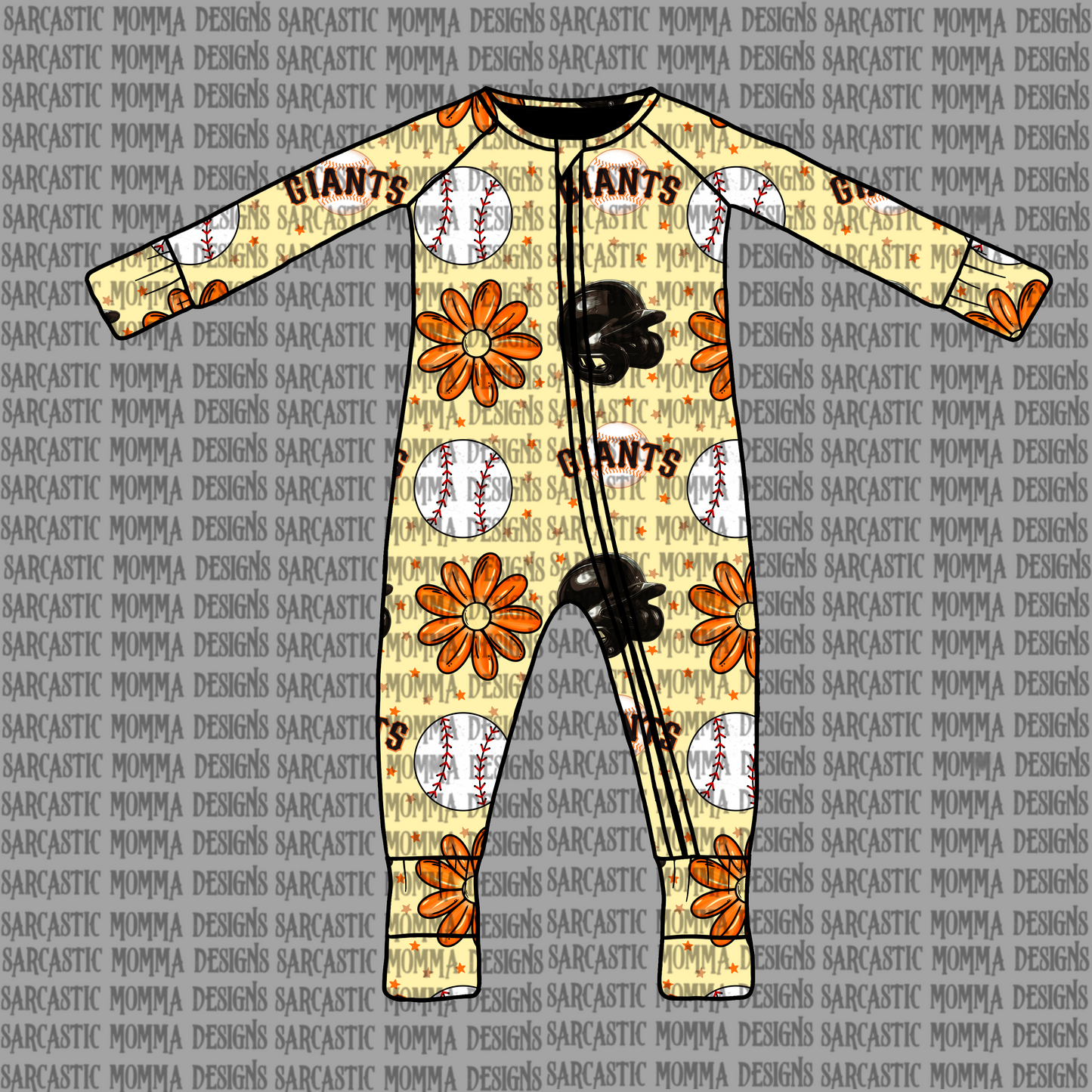 SF Giants Floral Seamless File