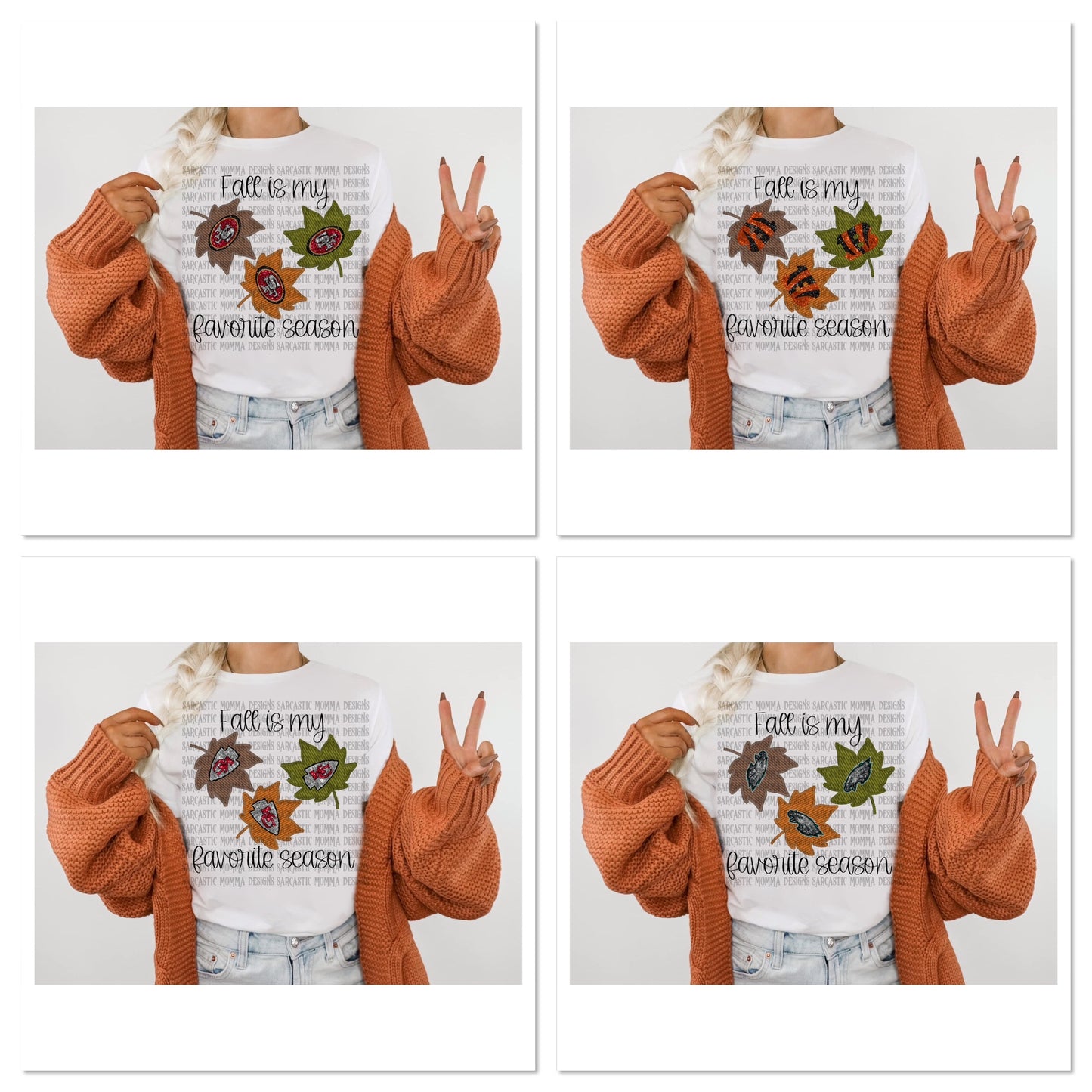 Fall Is My Favorite Season Leaves 32 Football Teams Bundle