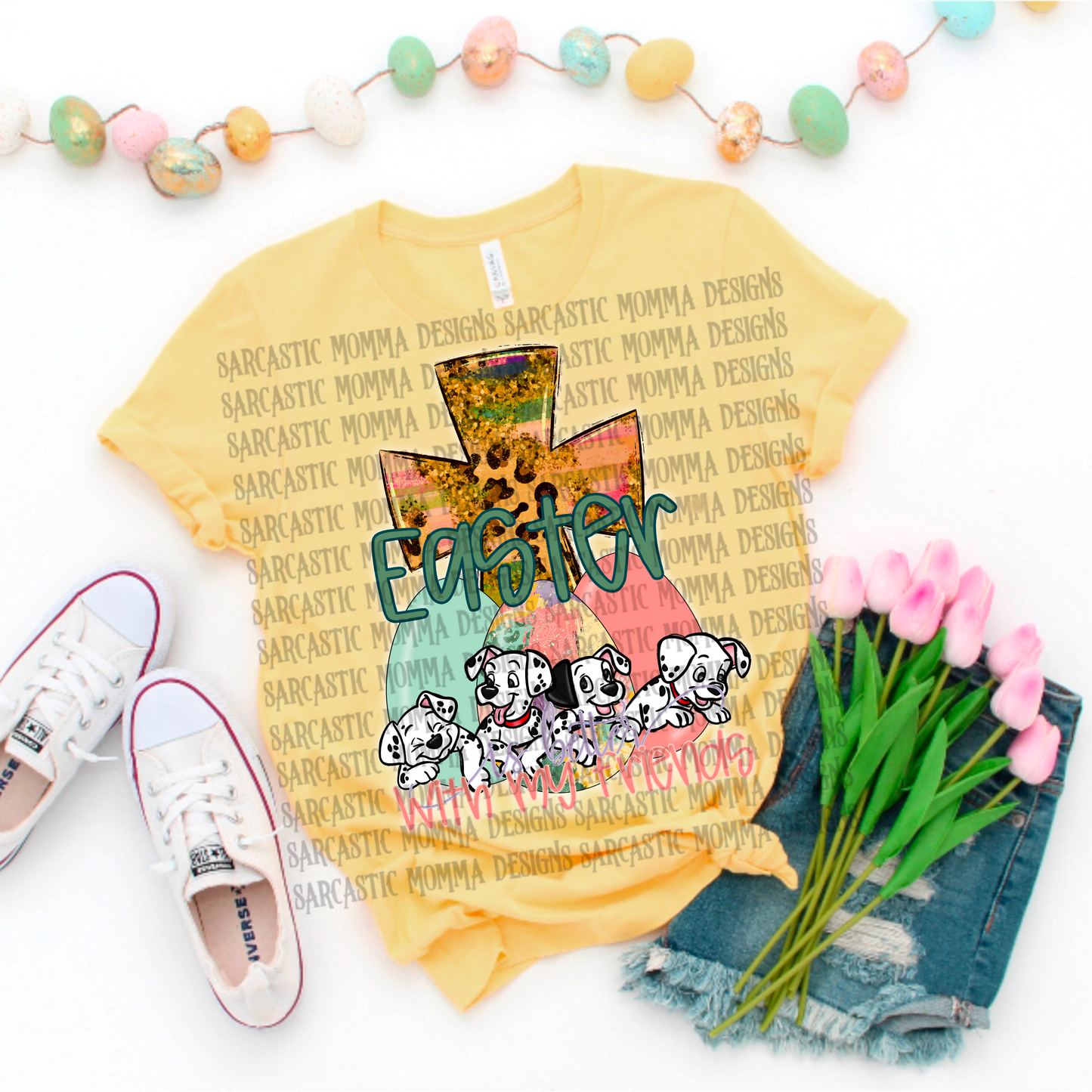 101 Dalmatians Easter Is Better With My Friends PNG File