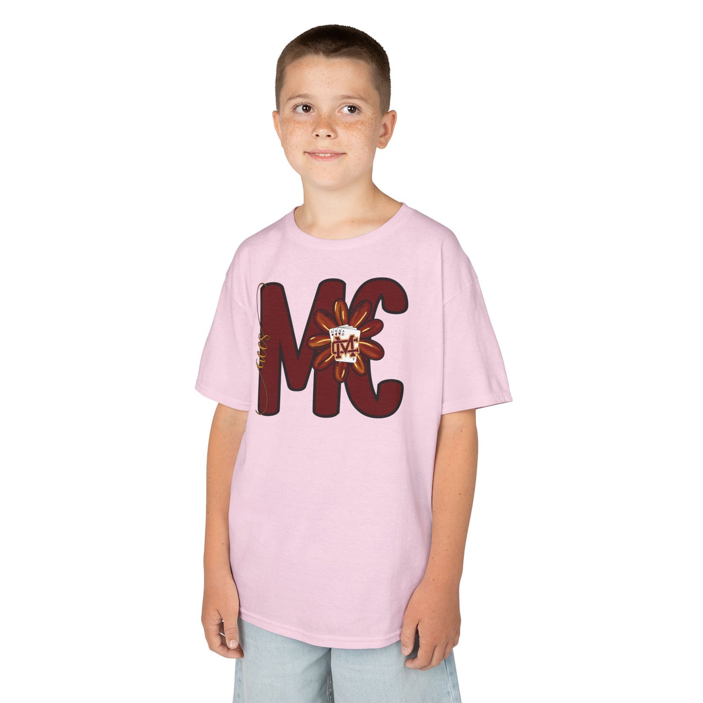 Aces Floral Letters Kids Heavy Cotton™ Tee