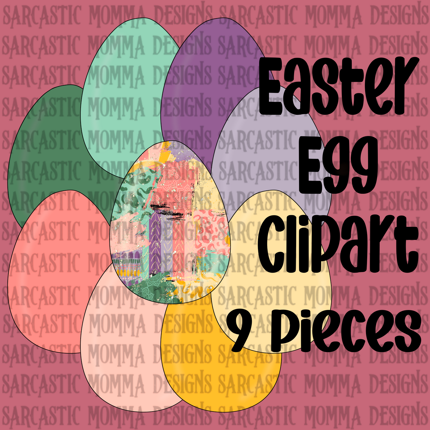 Eggs Clipart- 9 PNG Files