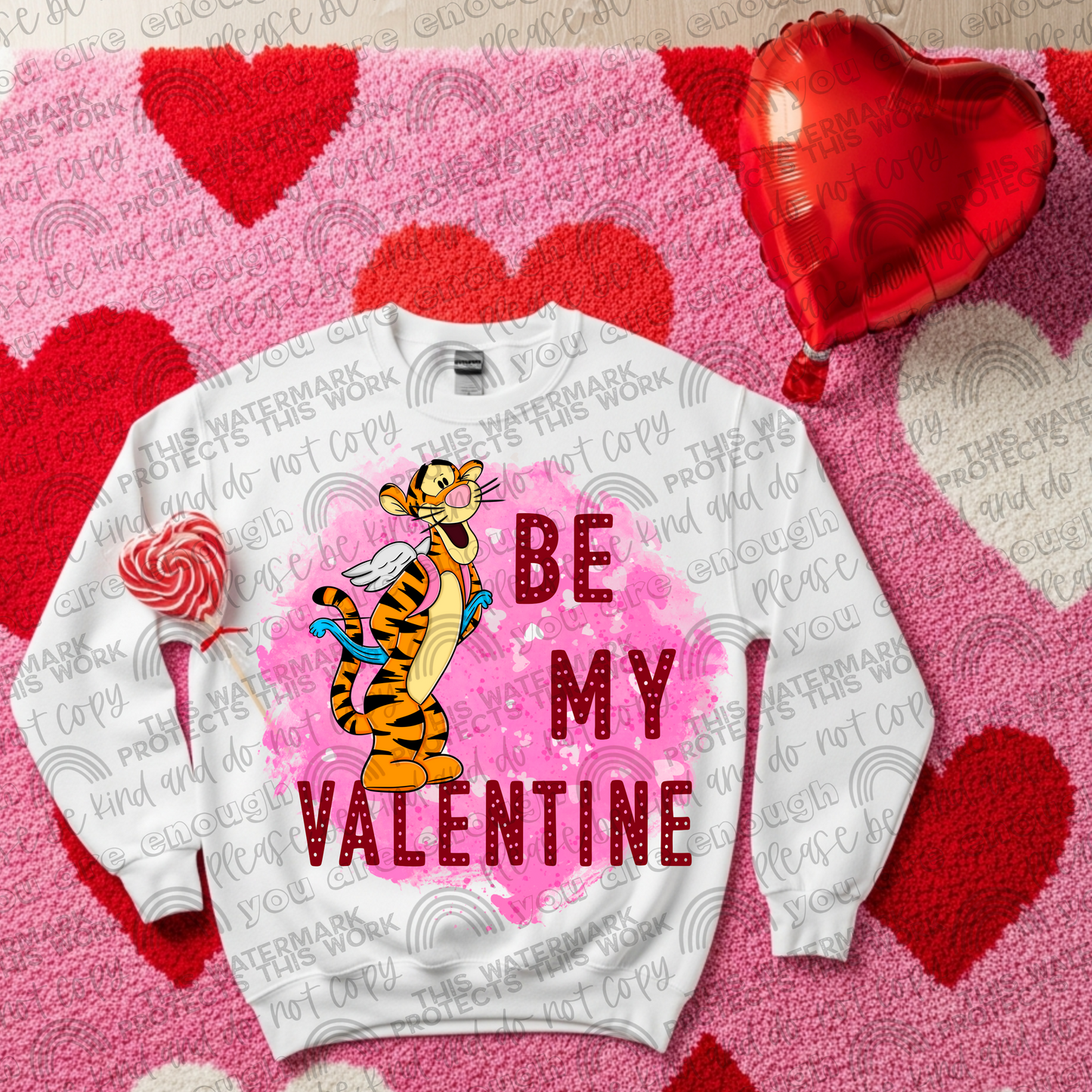 Tigger Be My Valentine PNG File
