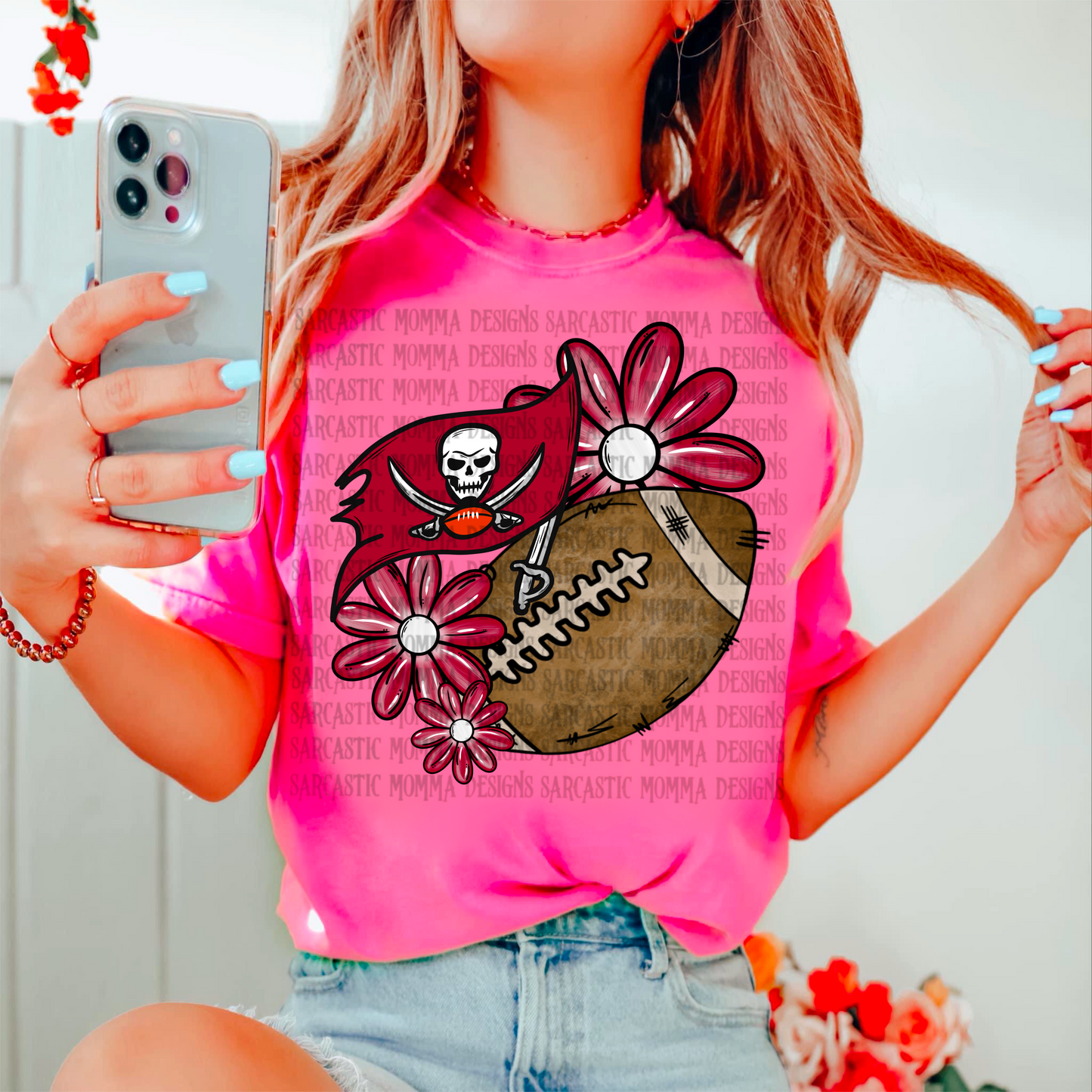 Buccaneers Floral PNG File