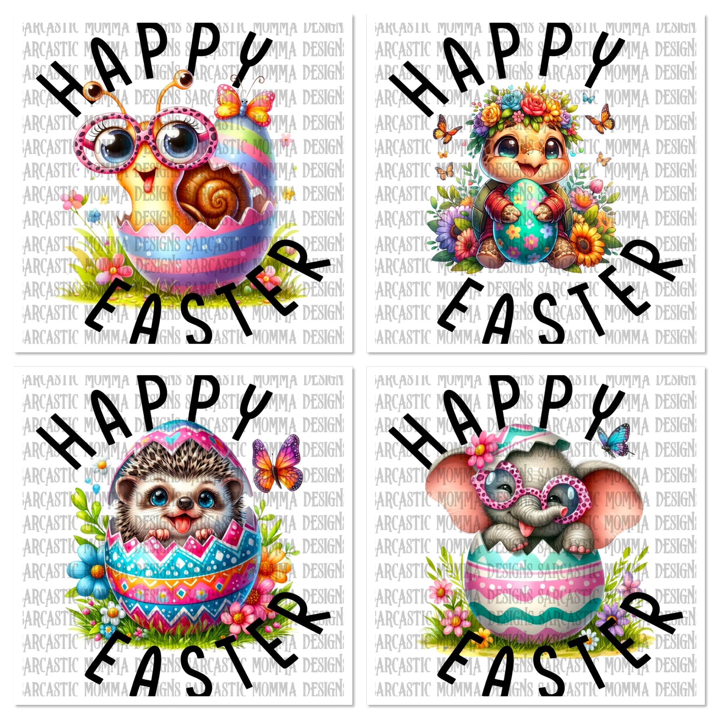 Happy Easter Animals in Eggs Bundle