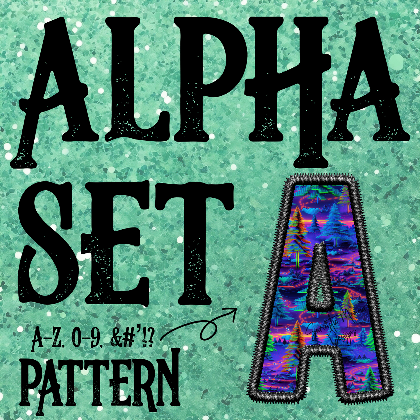 Neon Trees Northern Lights Faux Embroidery Alpha Set