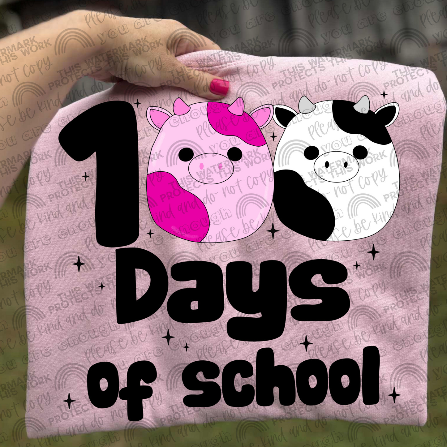 100 Days of School Squishmallows PNG File