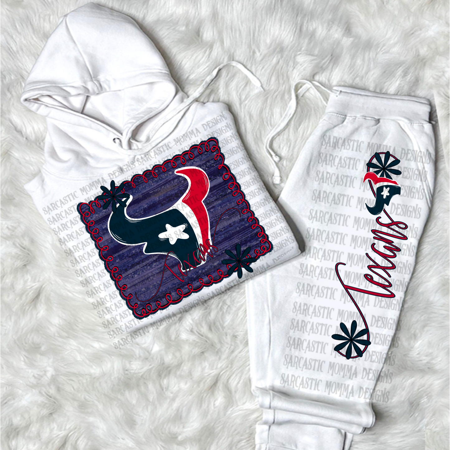 Texans Framed with Matching Sleeve- 2 PNG Files