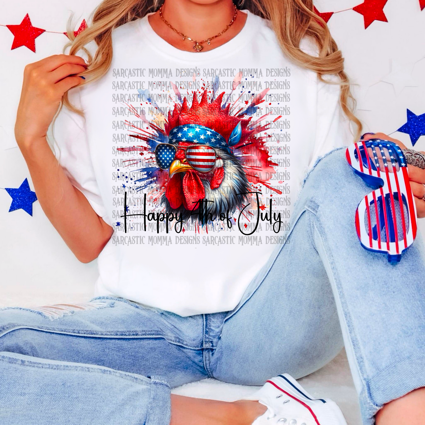 Rooster Happy 4th of July PNG File