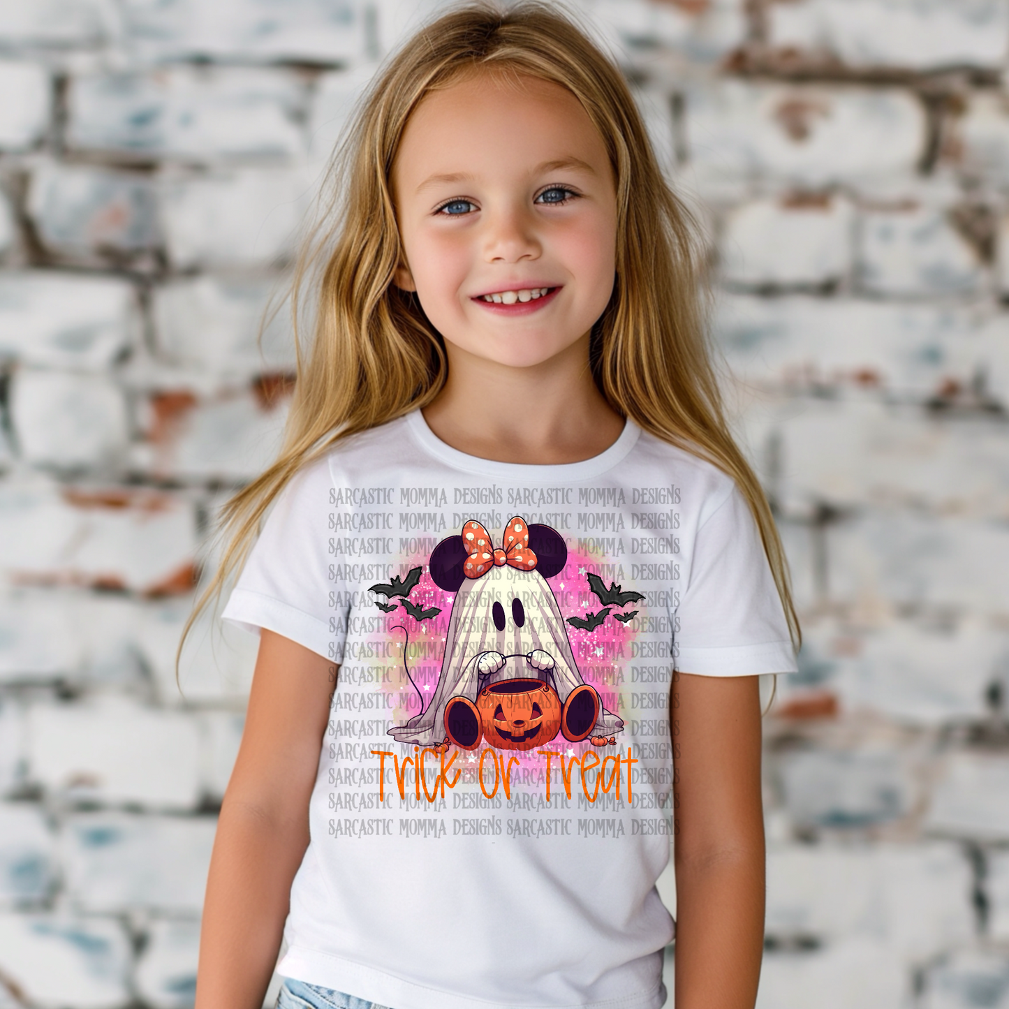 Trick or Treat Minnie Ghost PNG File