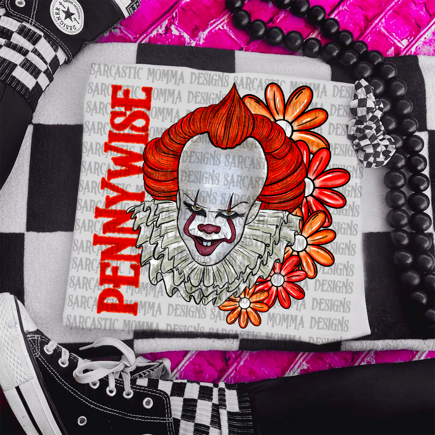 Pennywise Floral & Sleeve- 2 PNG Files