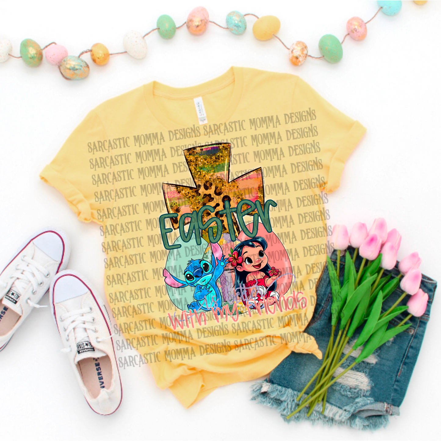 Lilo & Stitch Easter Is Better With My Friends PNG File