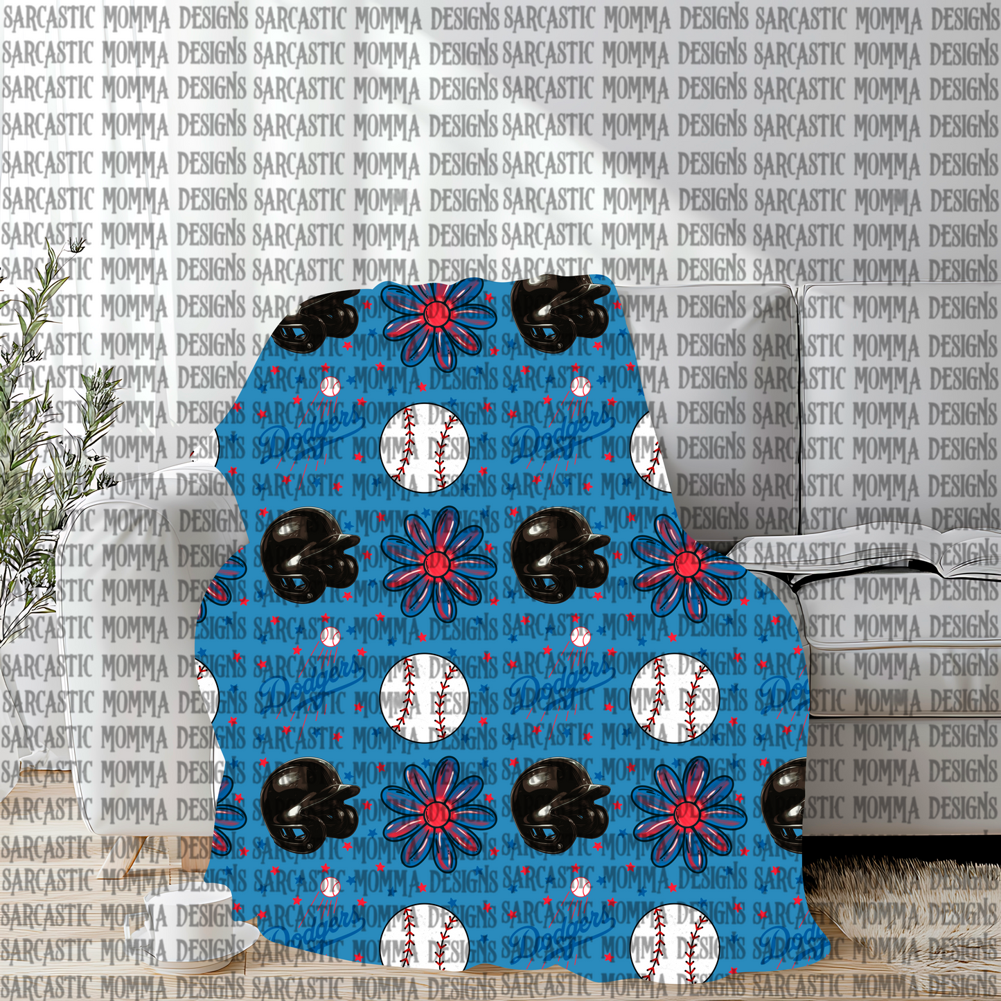 Dodgers Floral Seamless File
