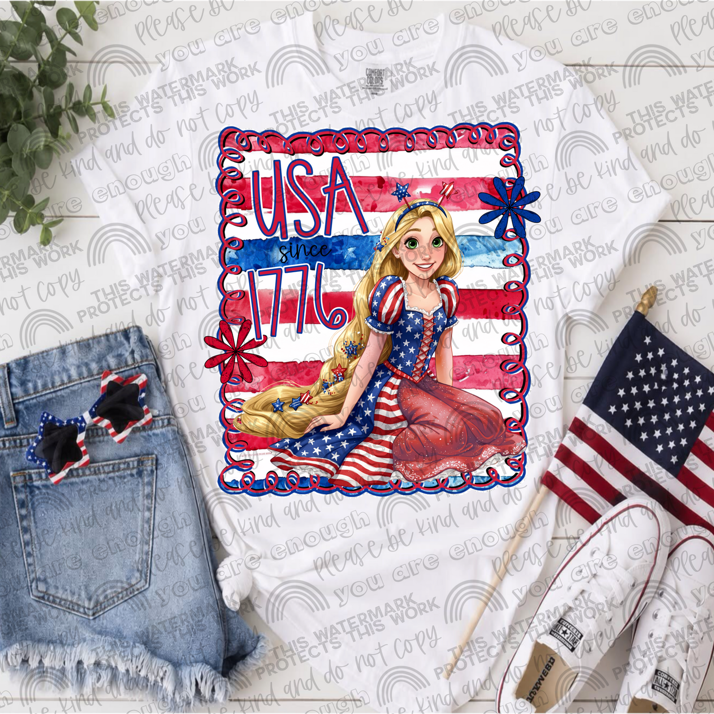 Rapunzel USA Since 1776 PNG File