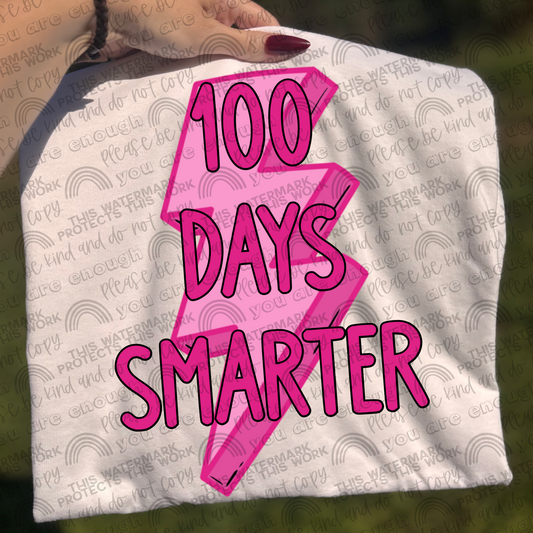 100 Days Smarter- 2 Color Options- 2 PNG Files
