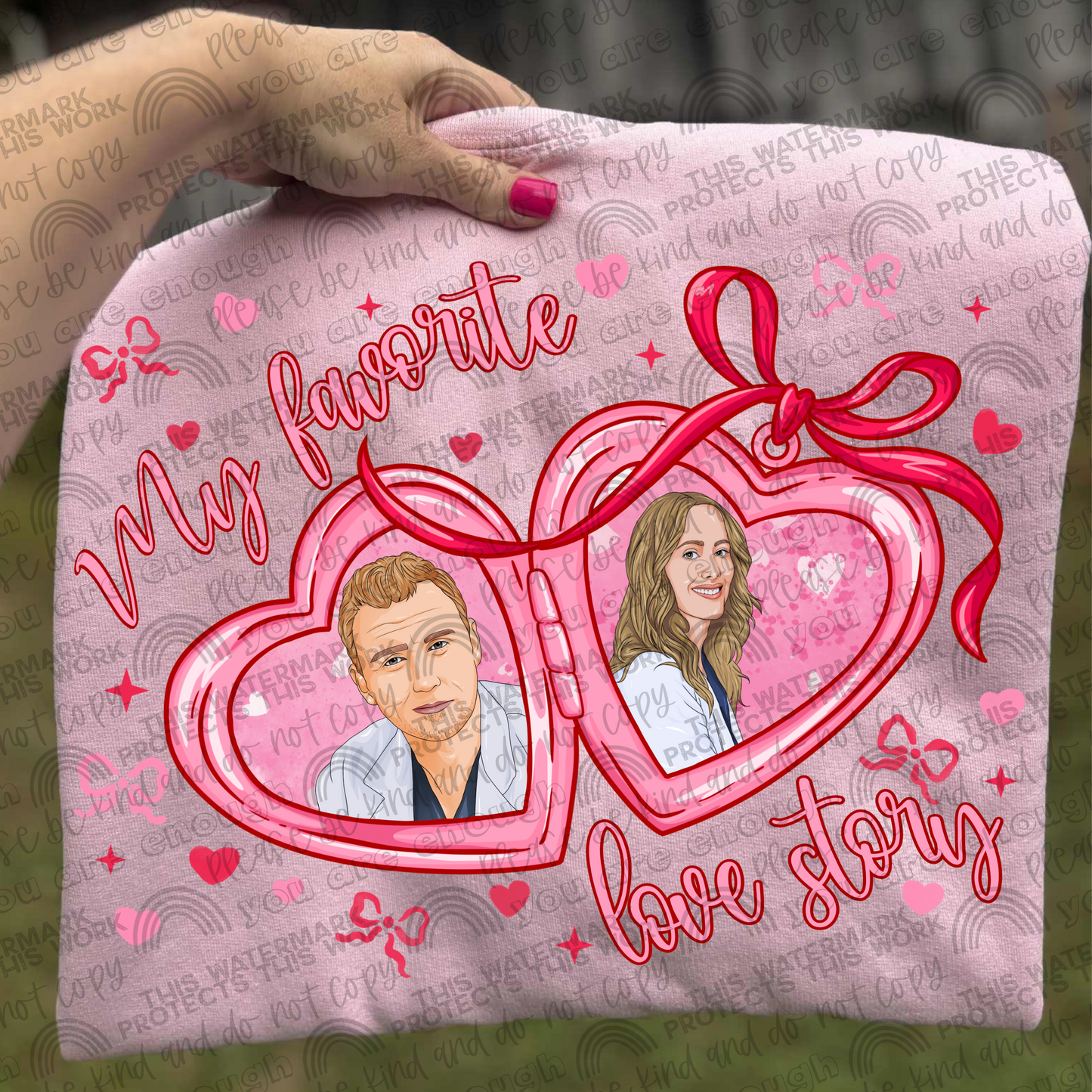 Owen & Teddy Locket My Favorite Love Story PNG File
