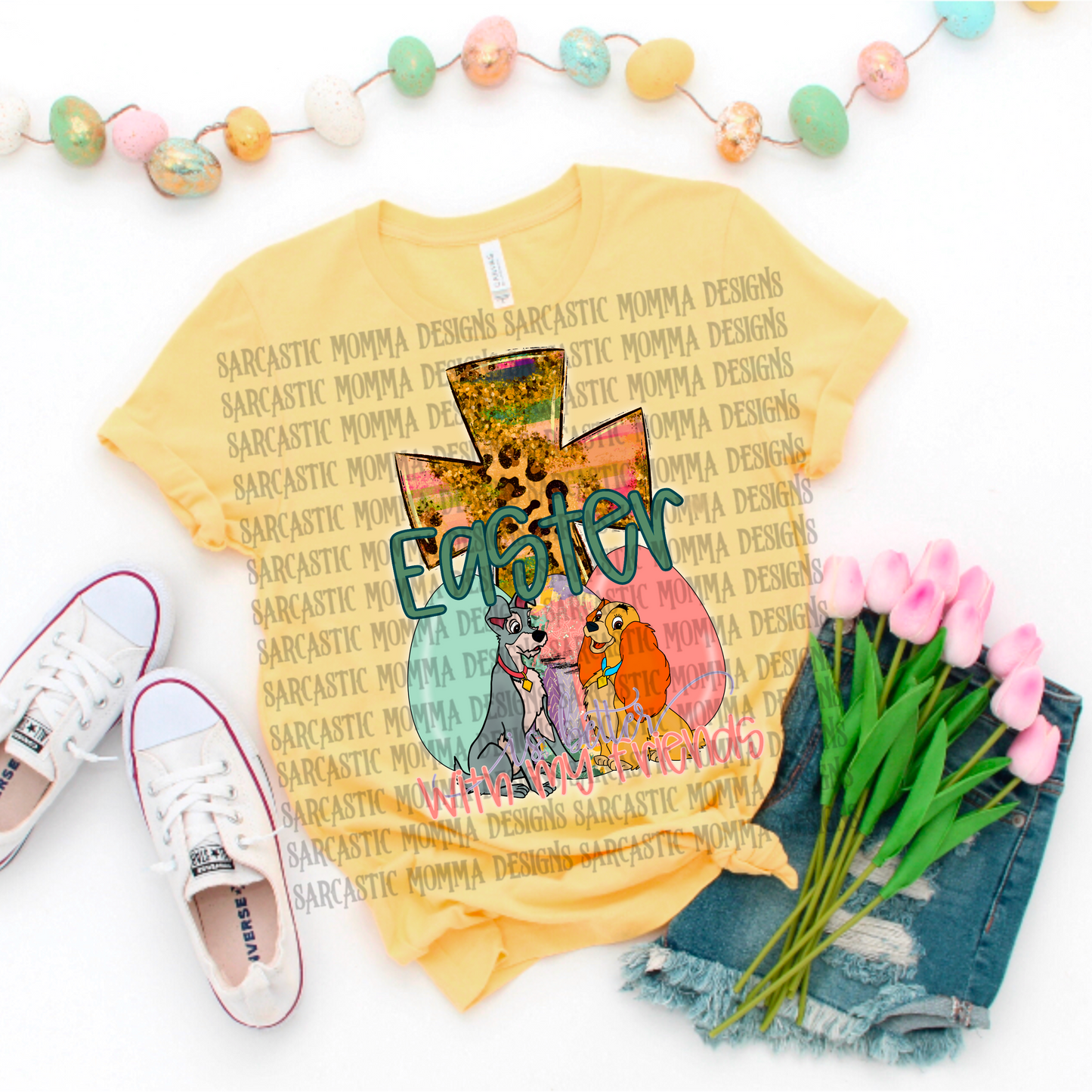 Lady and the Tramp Easter Is Better With My Friends PNG File