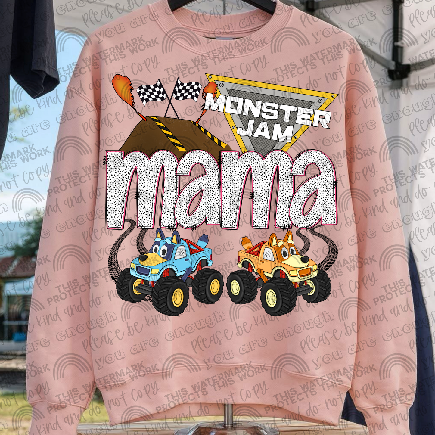 Monster Jam Mama Blue Dog & Bingo PNG File