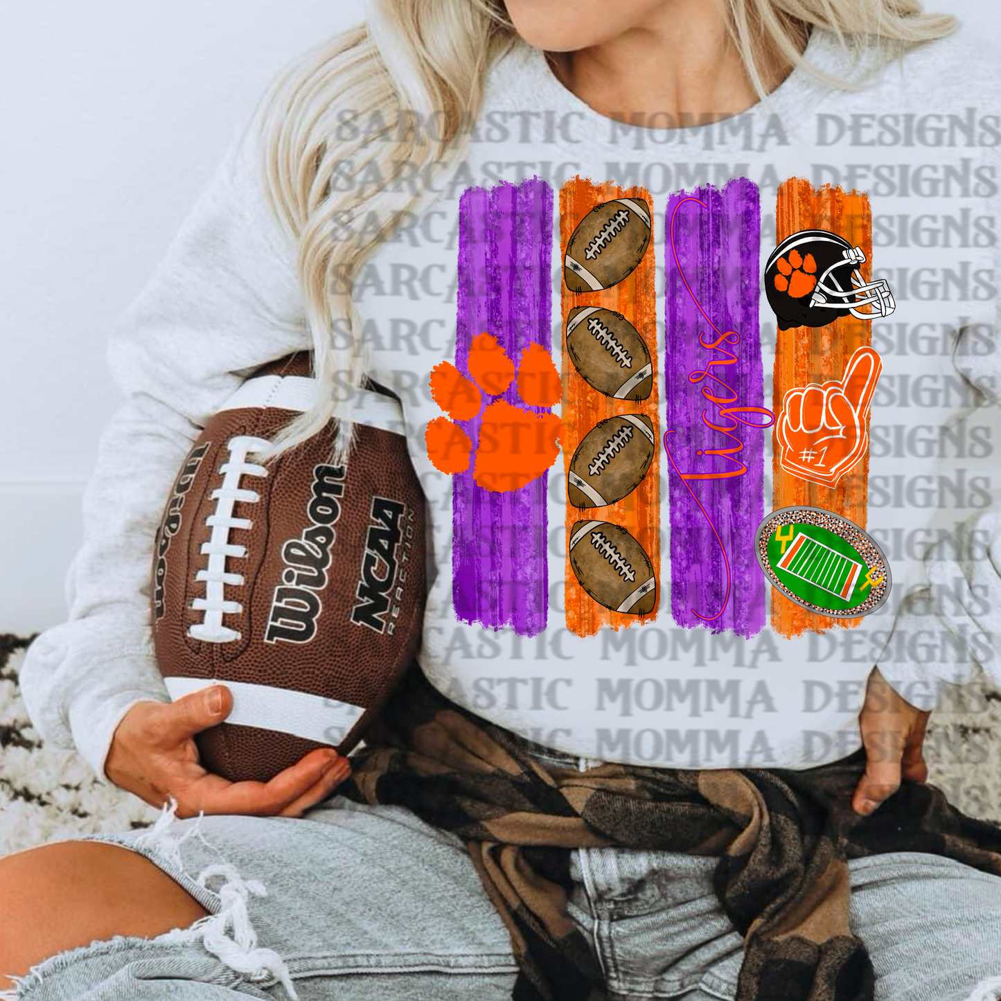 Clemson Tigers Brushstrokes PNG File