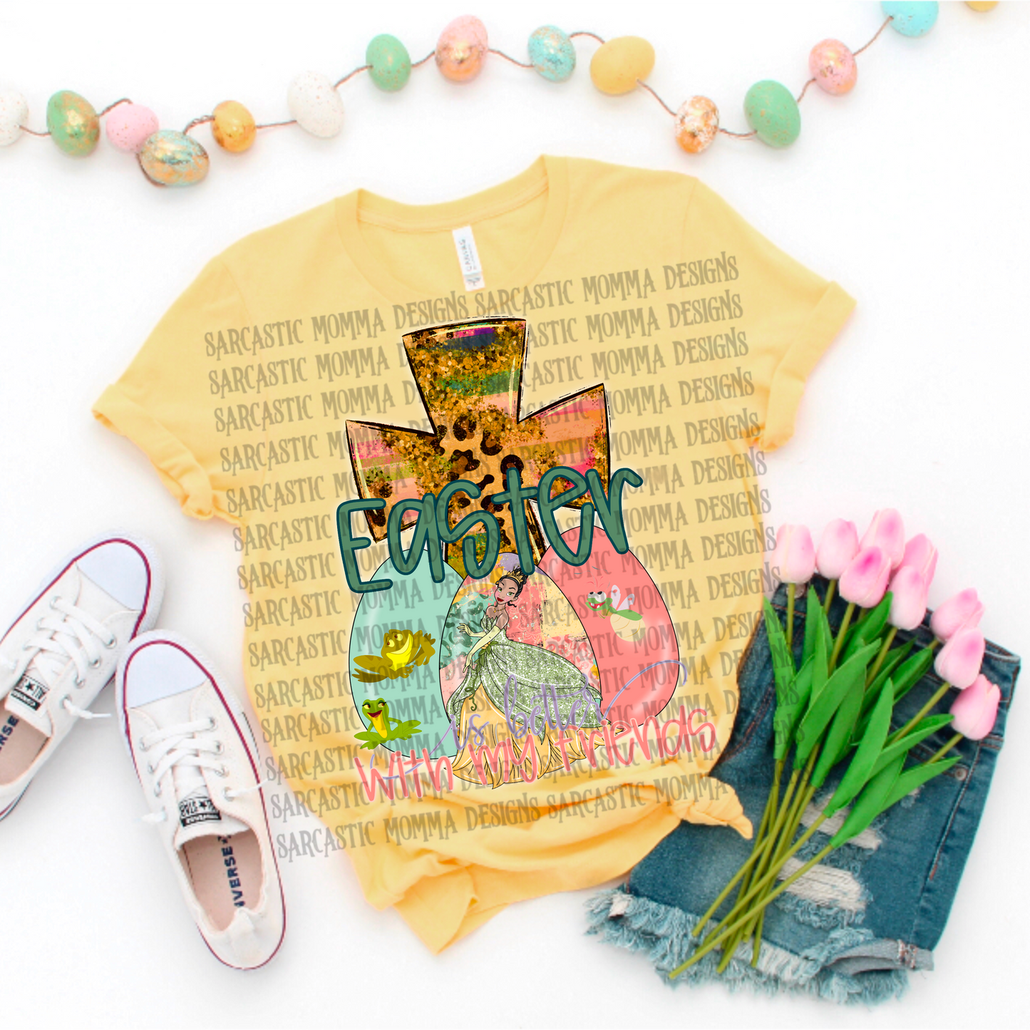 Princess and the Frog Easter Is Better With My Friends PNG File