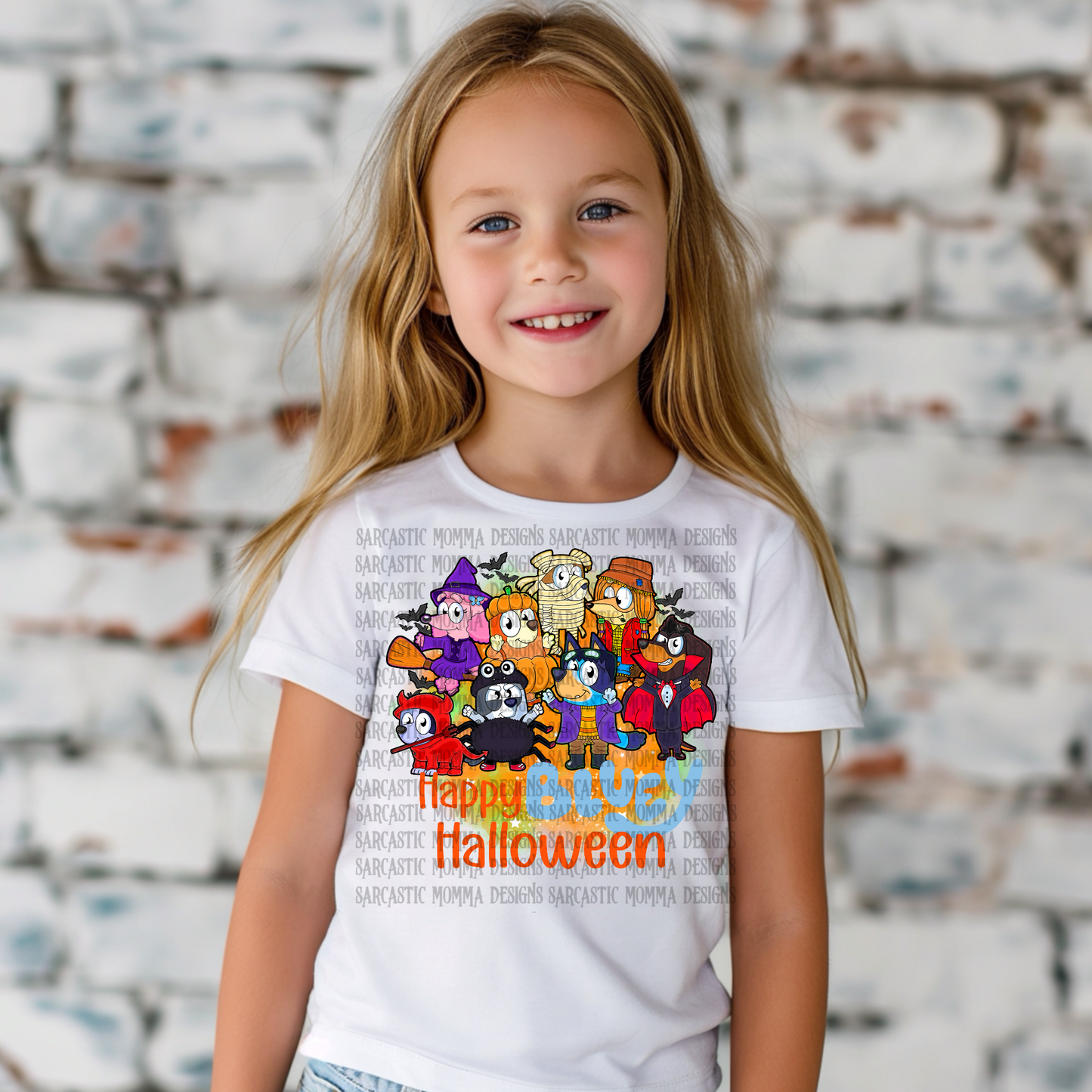 Happy Bluey Halloween Bluey and Friends PNG File