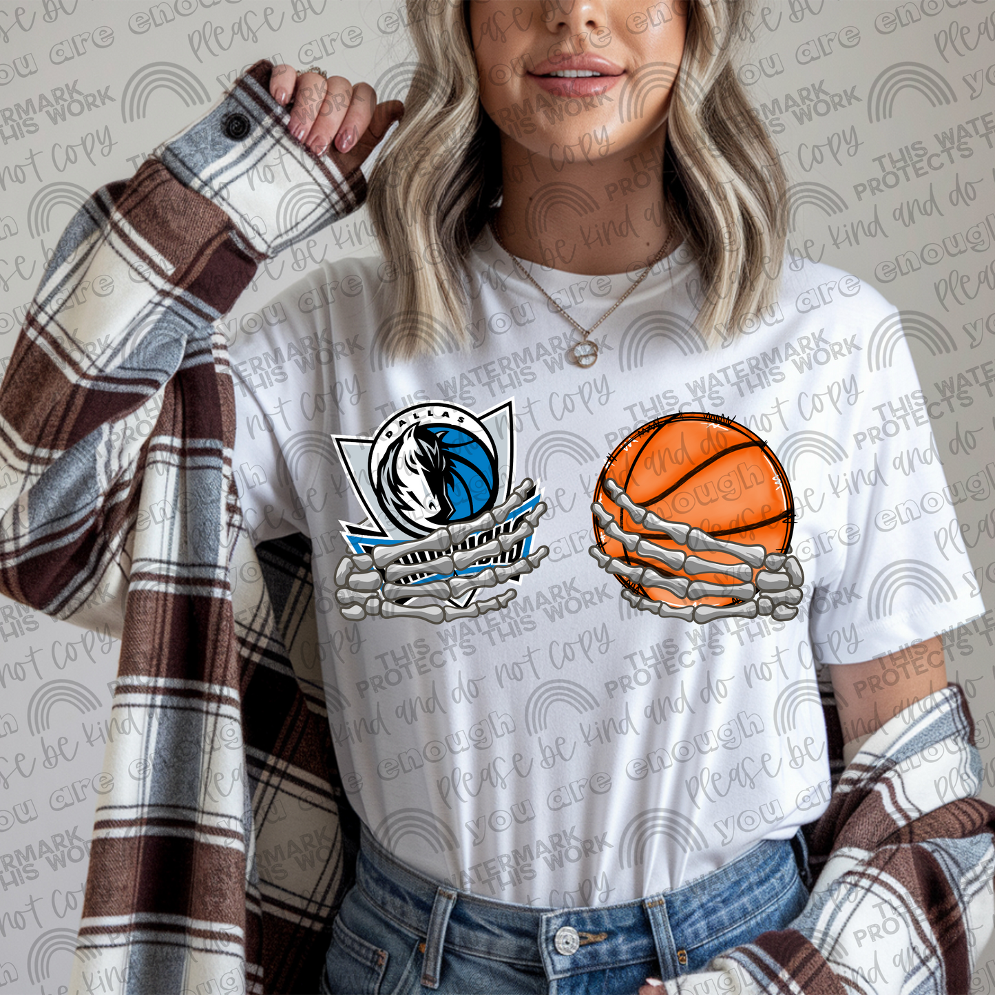 Dallas Mavericks Basketball Skellie Hands PNG File
