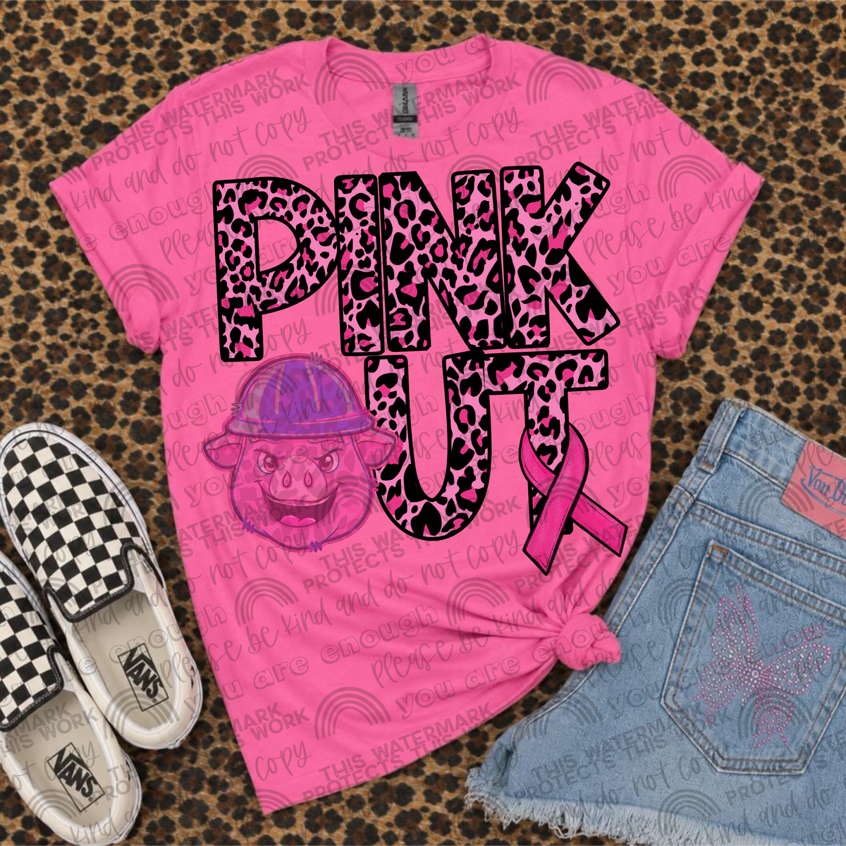 Pink Out Mascot Pigs PNG File