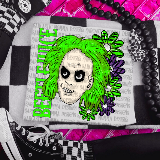 Beetle Juice Floral & Sleeve- 2 PNG Files