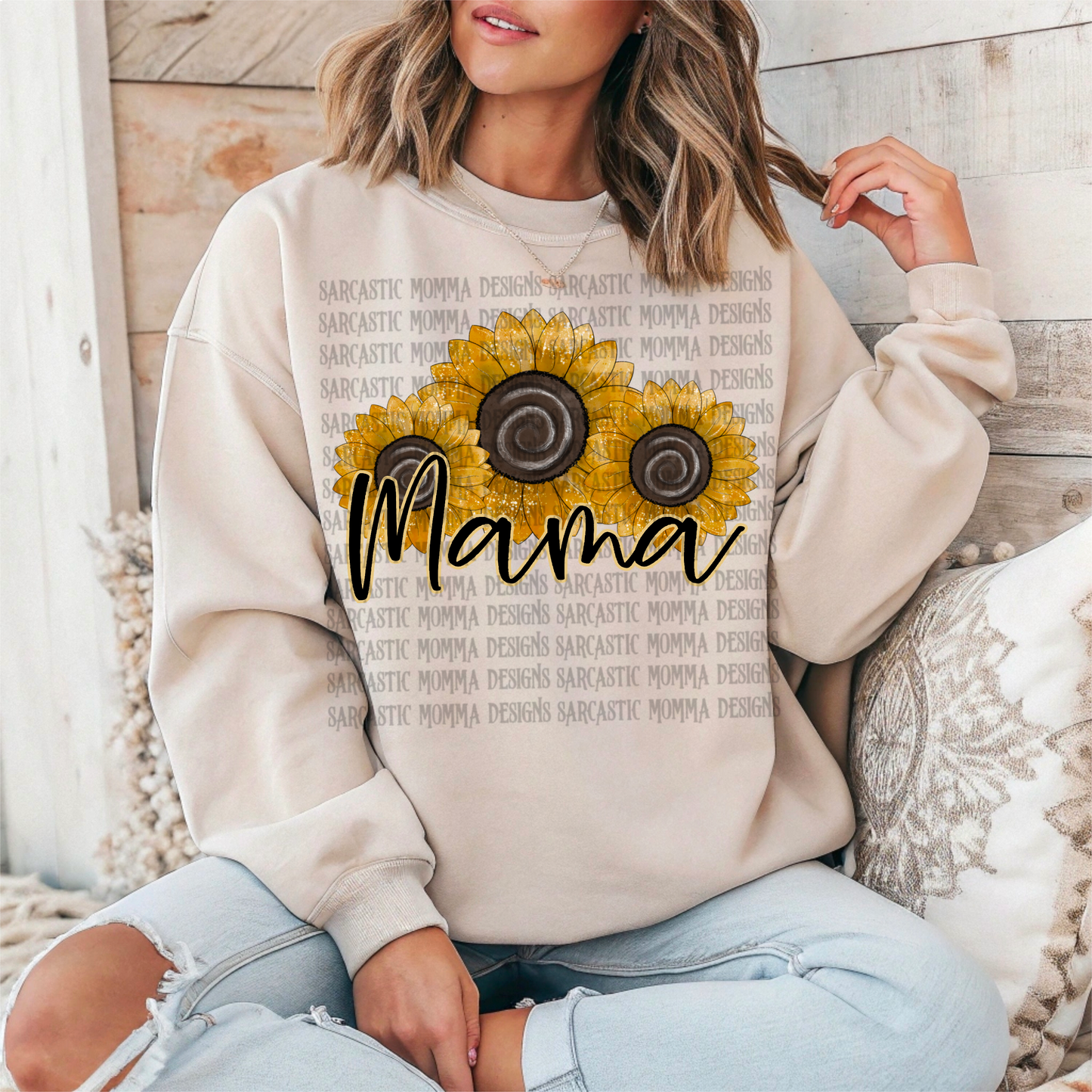 Mama Sunflowers PNG File
