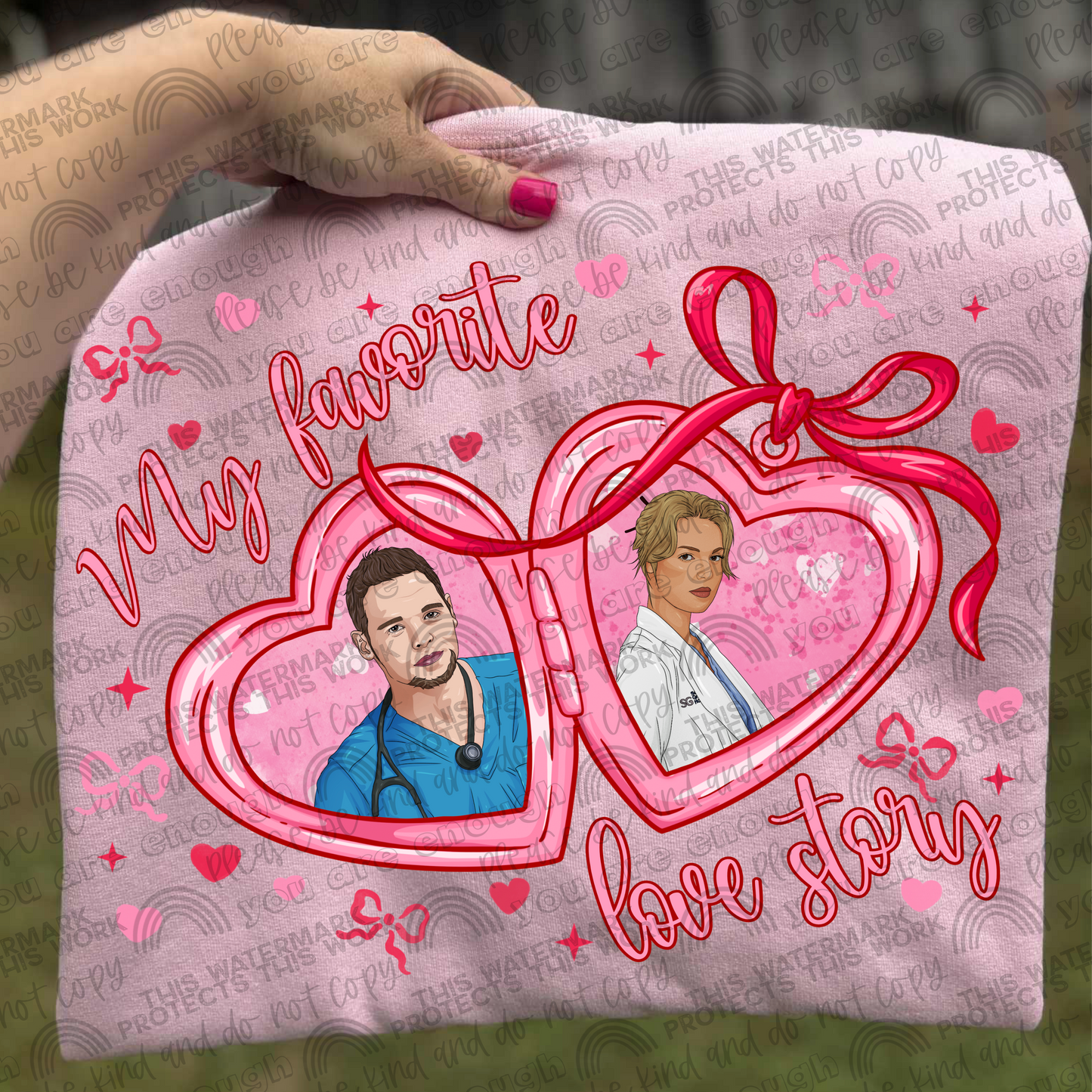 Alex & Izzie Locket My Favorite Love Story PNG File