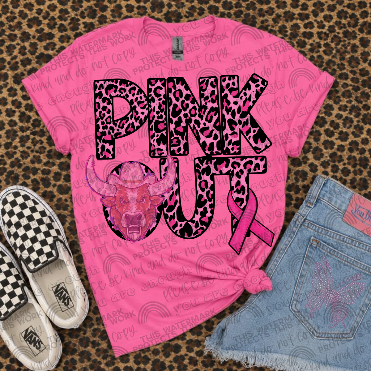 Pink Out Mascot Longhorns PNG File