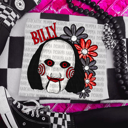 Billy Saw Floral & Sleeve- 2 PNG Files