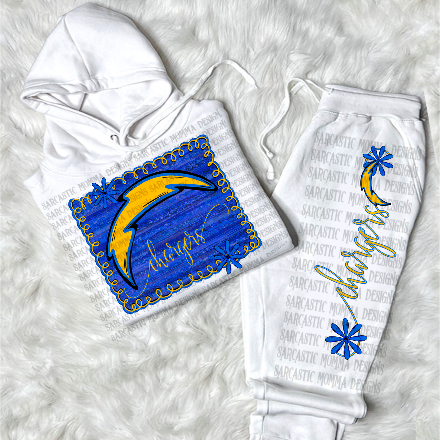 Chargers Framed with Matching Sleeve- 2 PNG Files