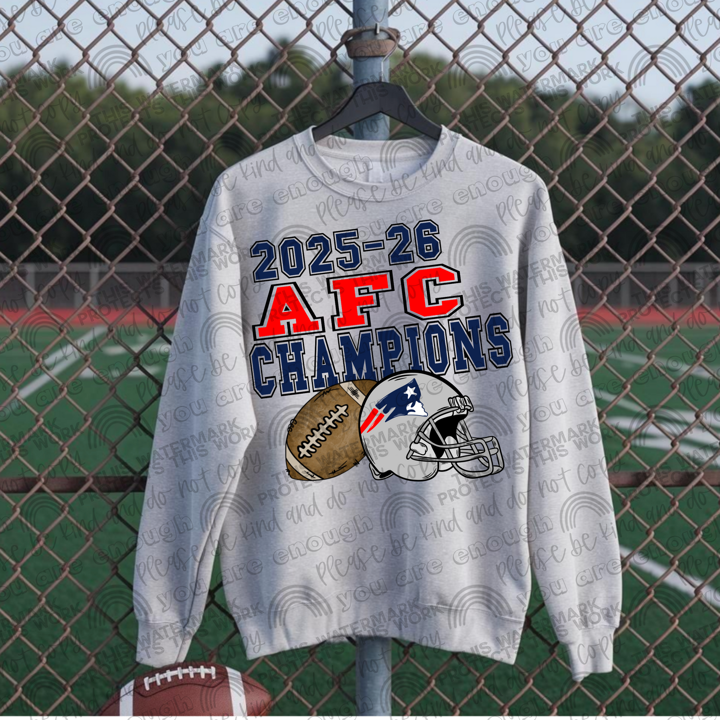 Patriots 2025-26 AFC Champions PNG File