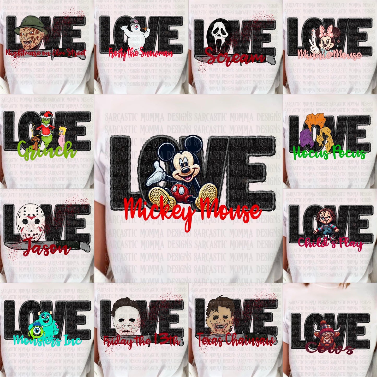 LOVE Characters Black Letters Bundle