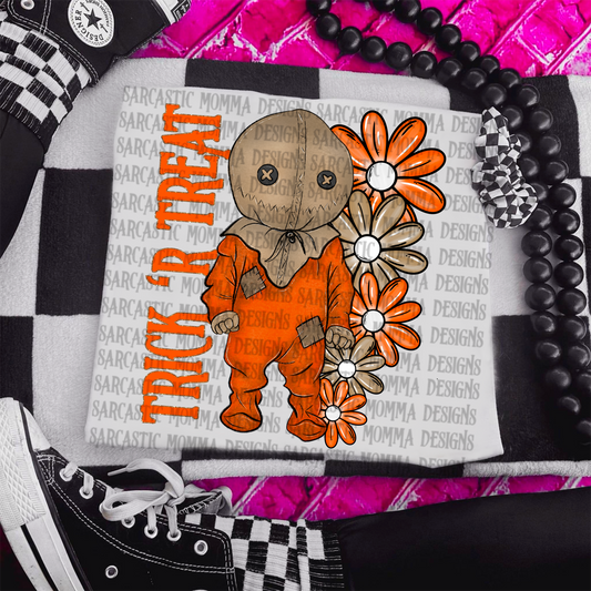 Trick R Treat Floral & Sleeve- 2 PNG Files