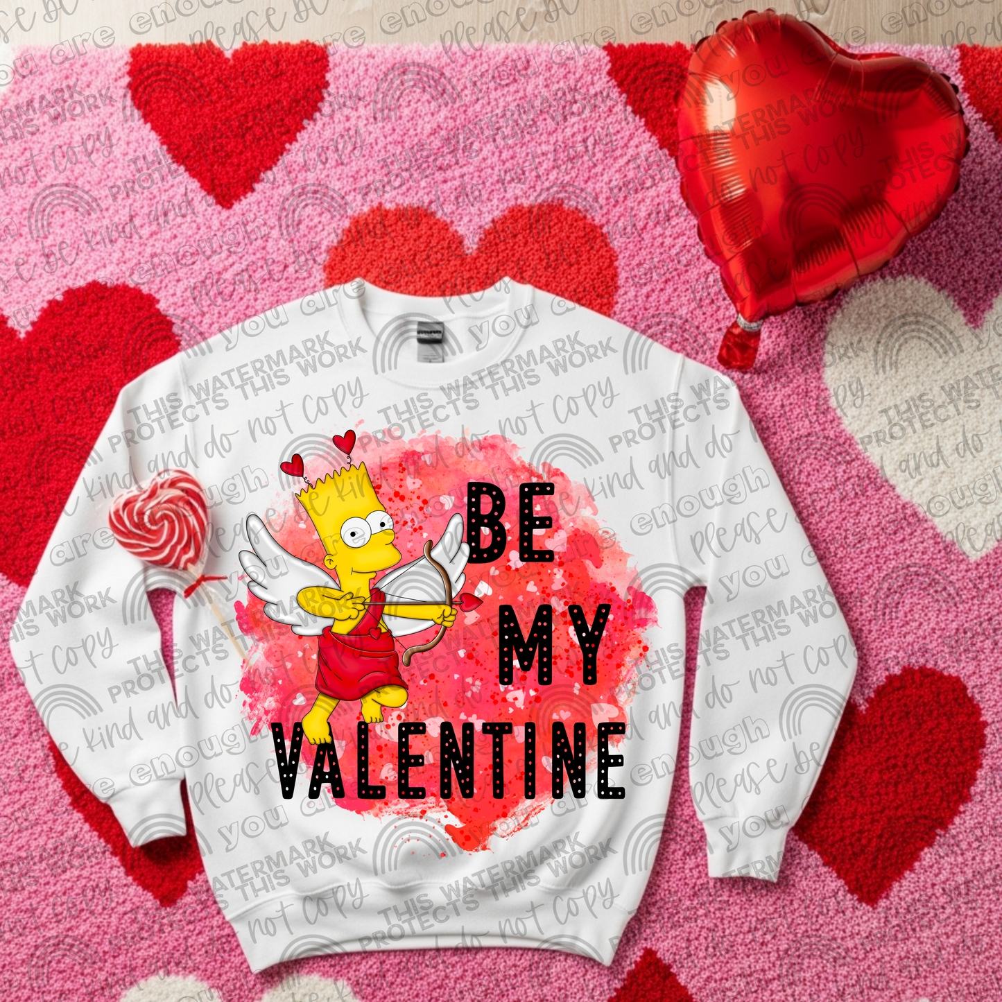 Bart Be My Valentine- 2 PNG Files