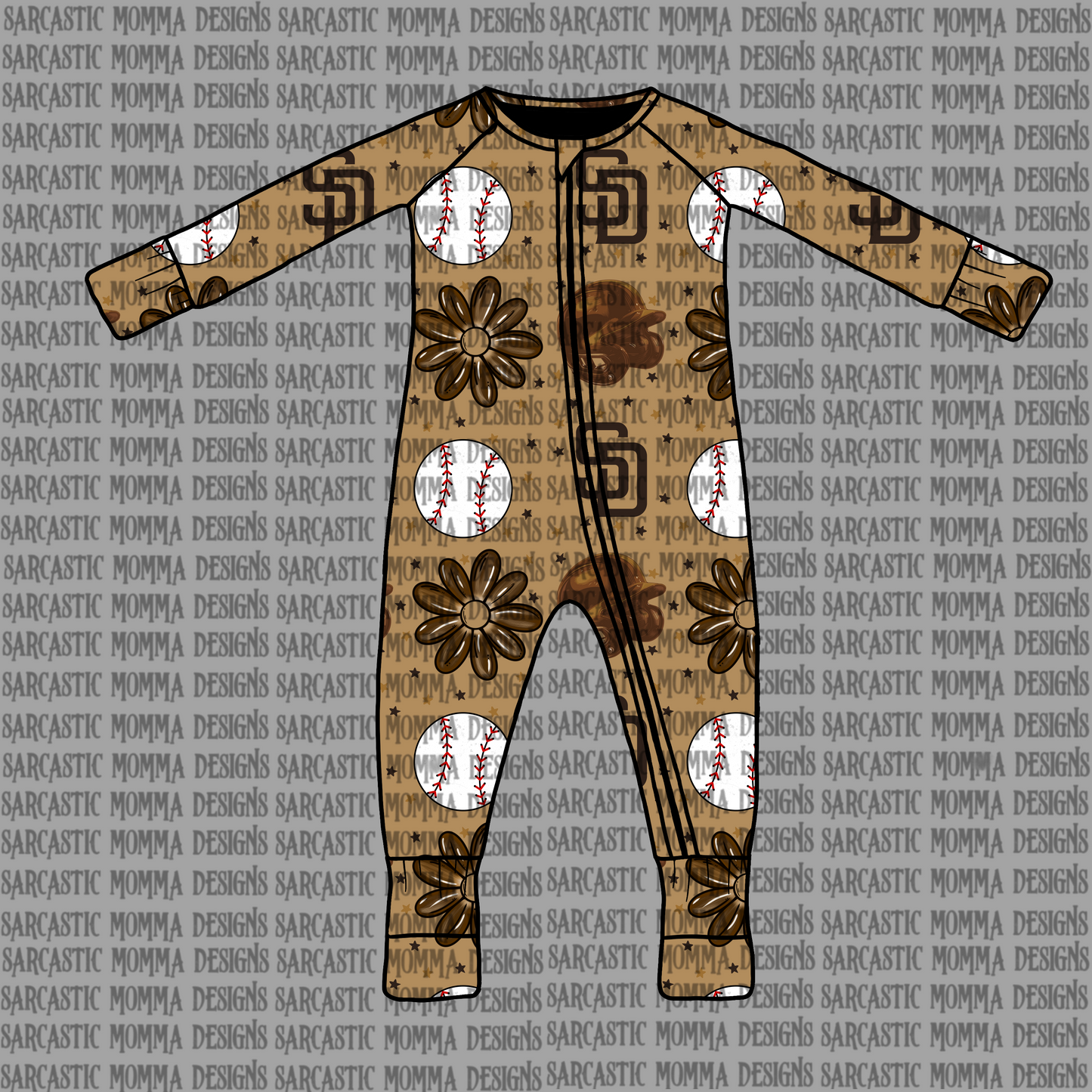 Padres Floral Seamless File