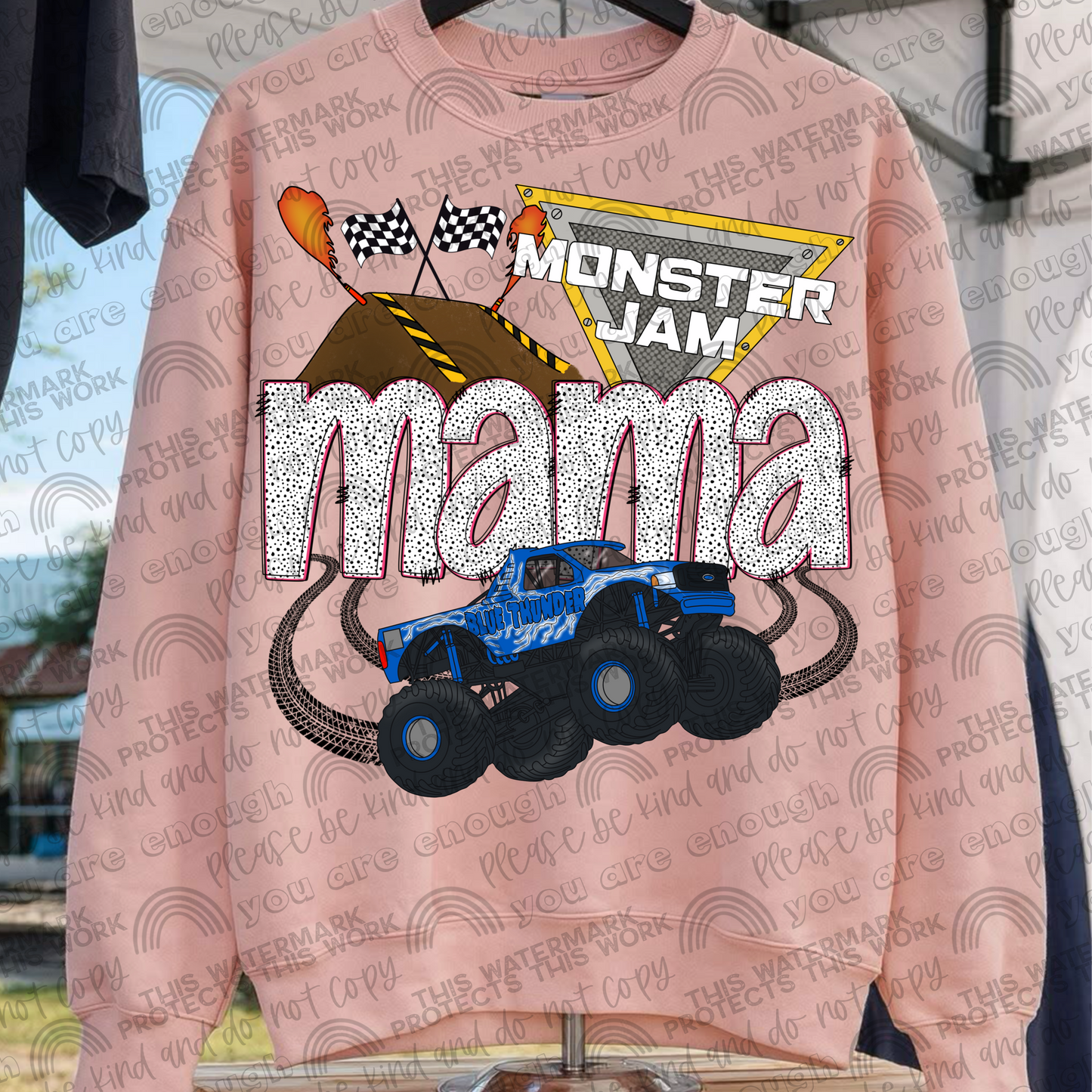 Monster Jam Mama Blue Thunder PNG File