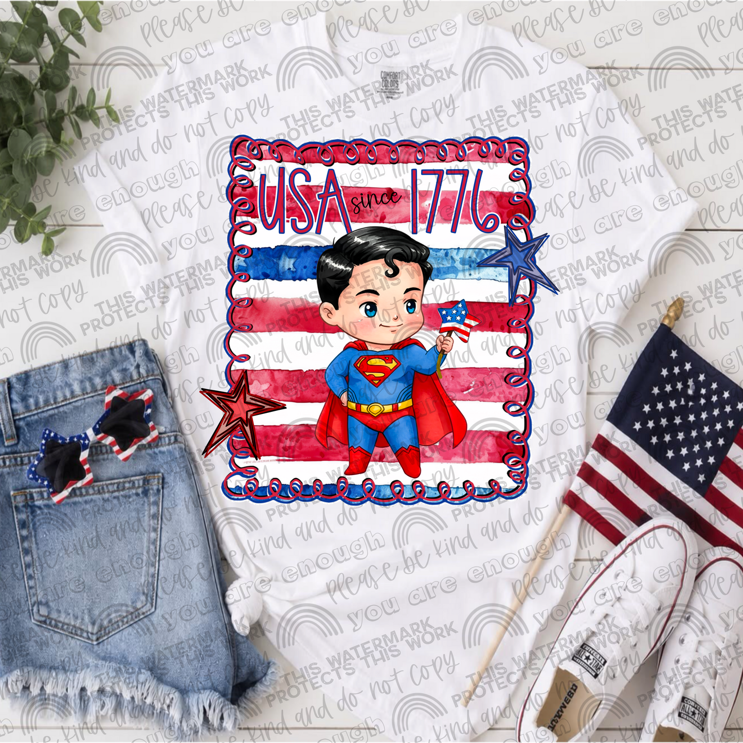 Superman USA Since 1776 PNG File