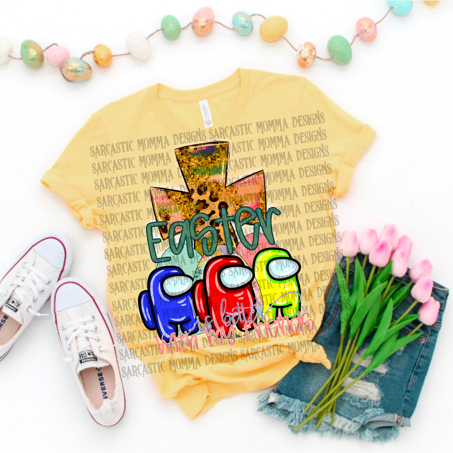 Among Us Easter Is Better With My Friends PNG File