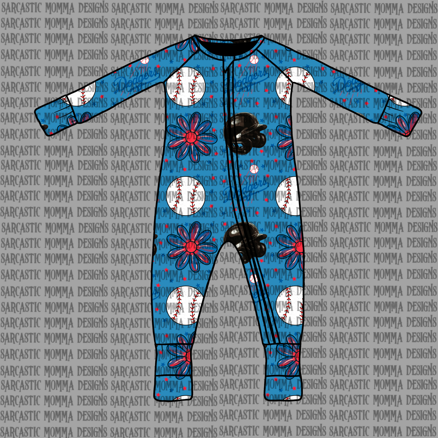Dodgers Floral Seamless File