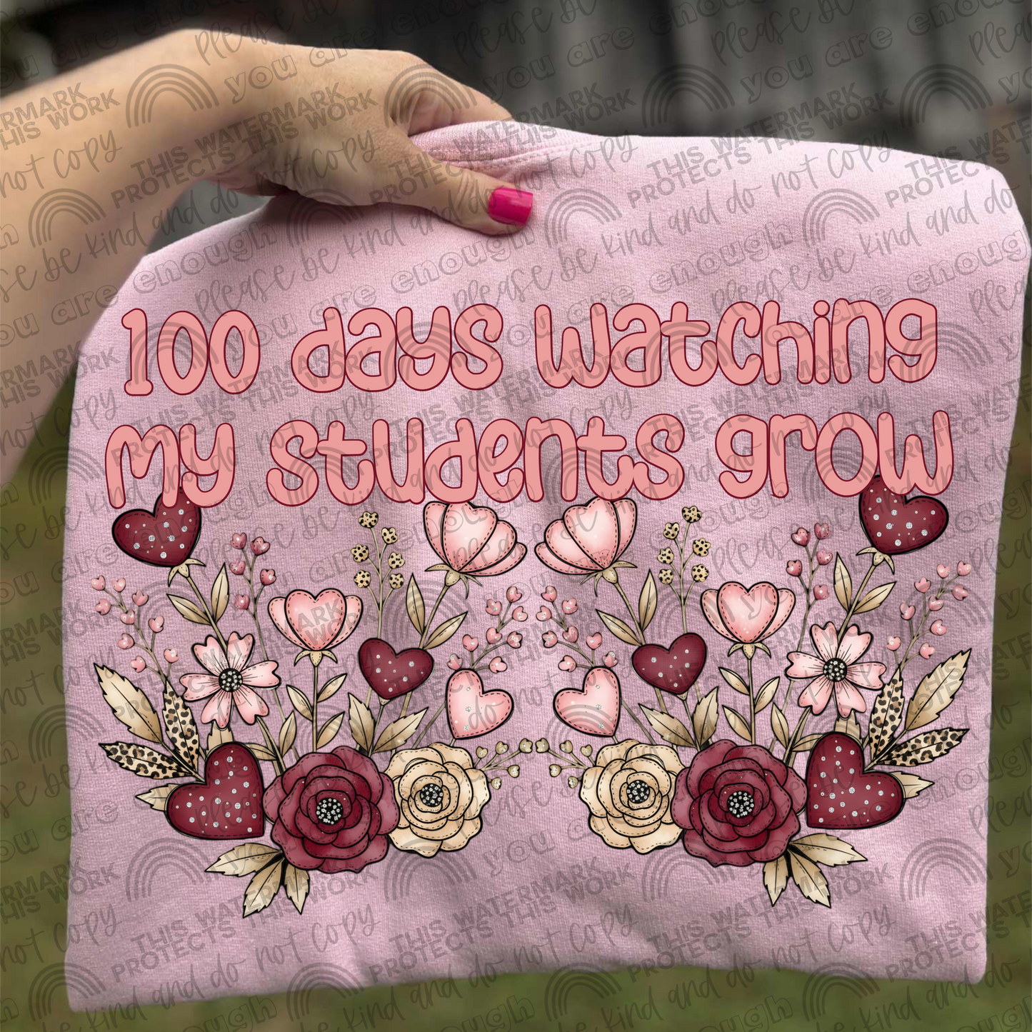 100 Days Watching My Students Grow PNG File