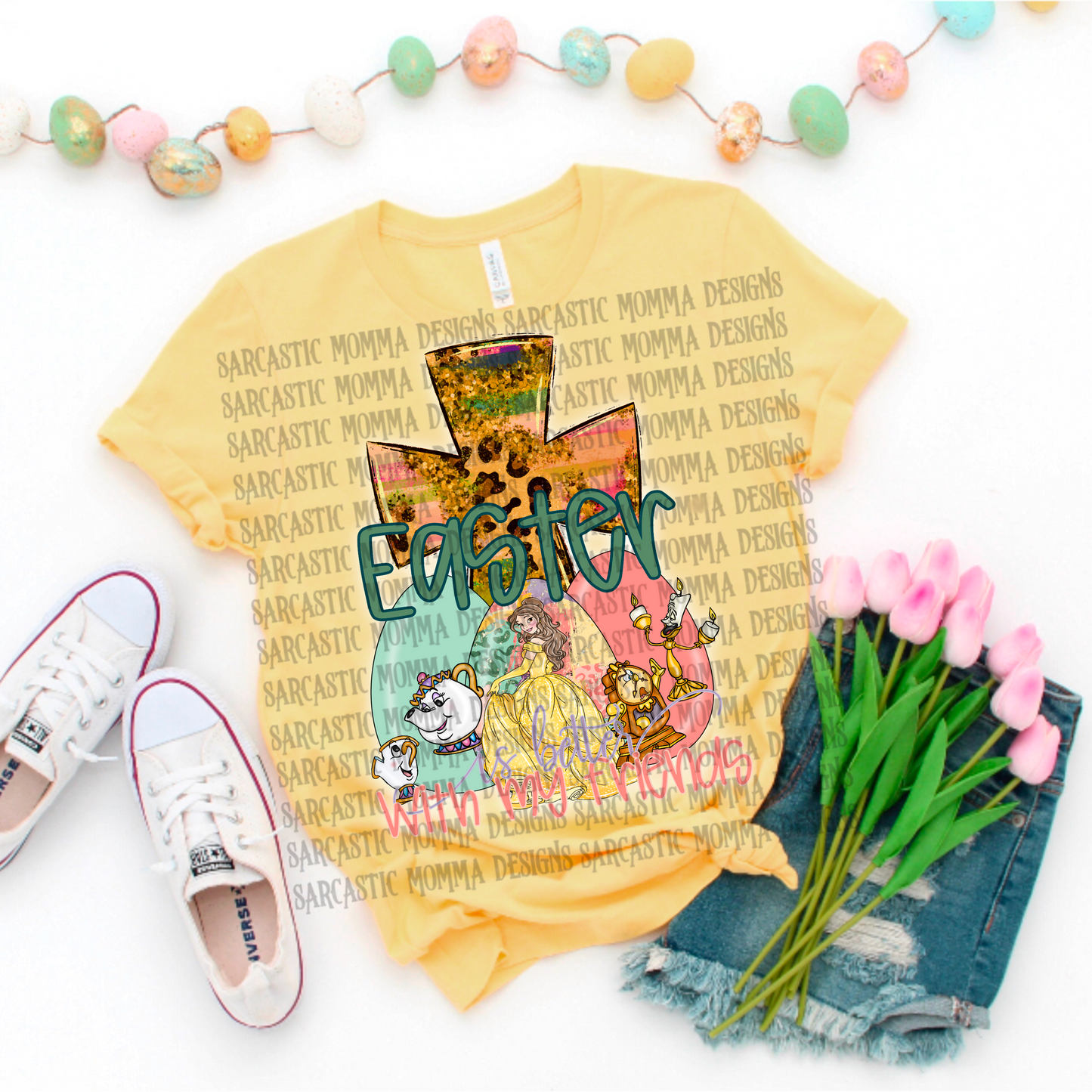 Beauty and the Beast Easter Is Better With My Friends PNG File