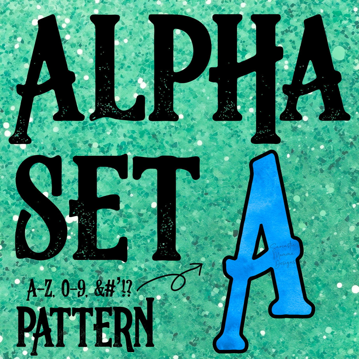 Blue Neon Alpha Set