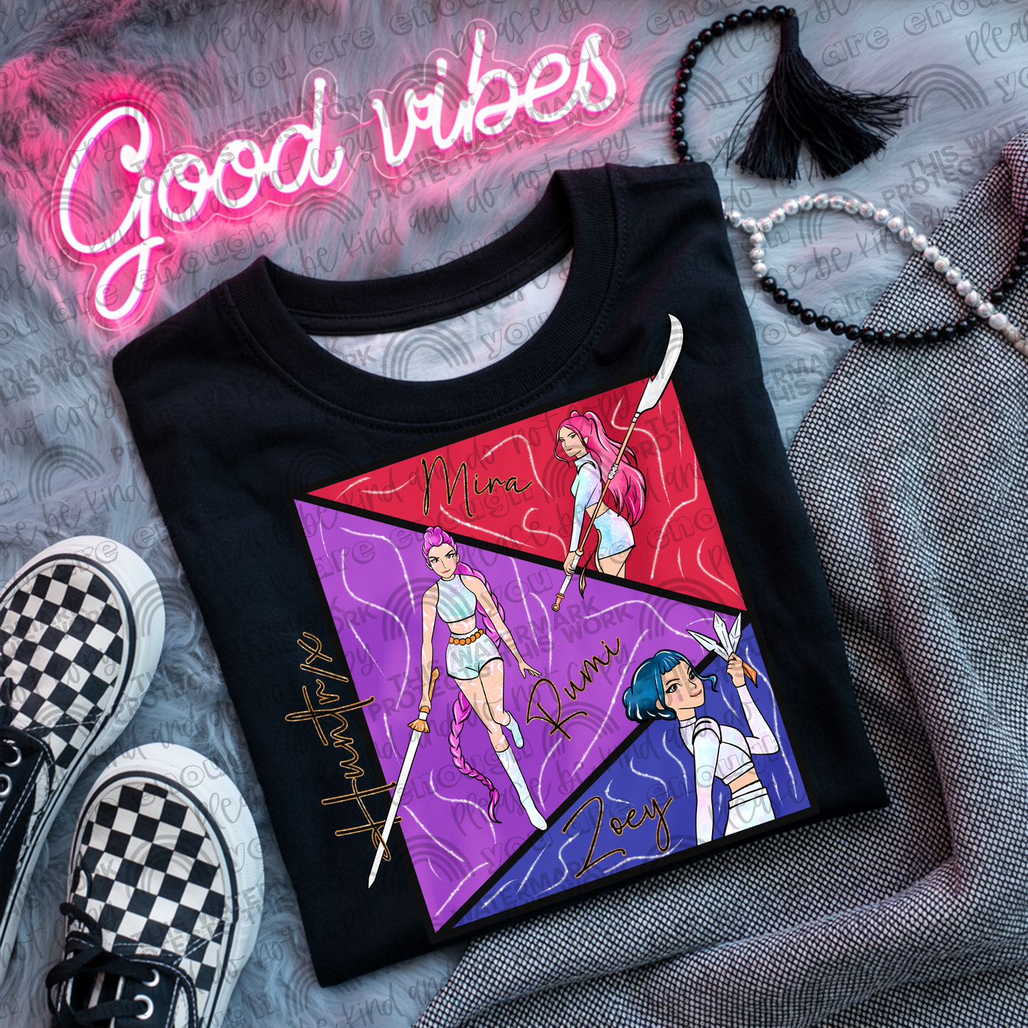 KPDH Huntrix What It Sounds Like Outfits Demon Marks PNG File